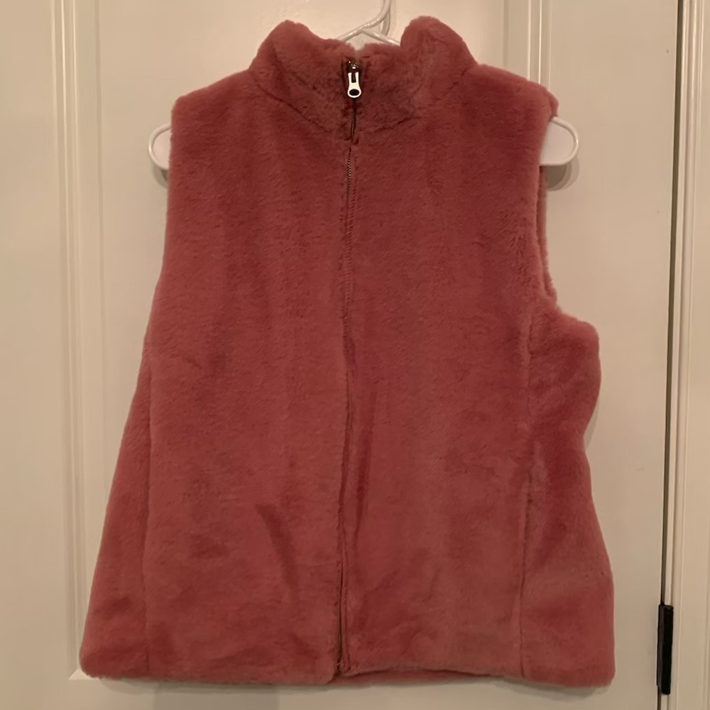 J Crew faux fur vest